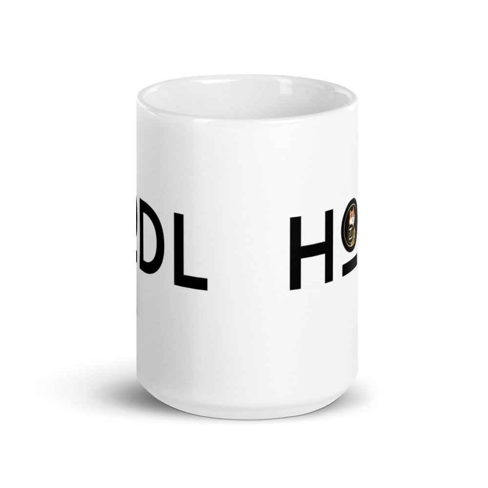 Son Of Doge 'Hodl' White glossy mug