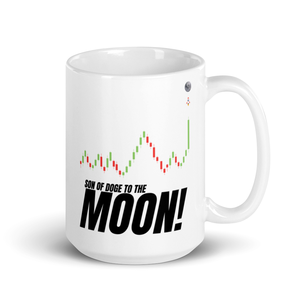 Son Of Doge 'To The Moon' White glossy mug