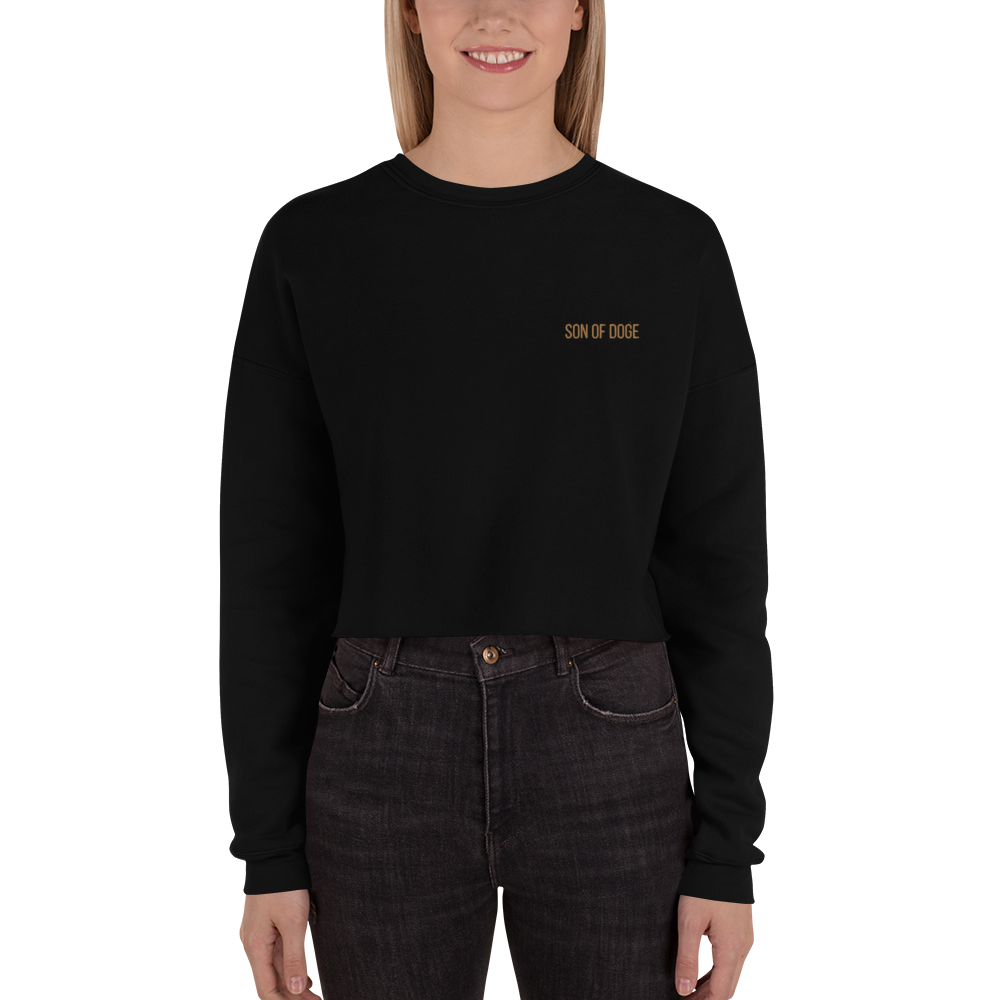 Son Of Doge Crop Sweatshirt (Gold embroidery)
