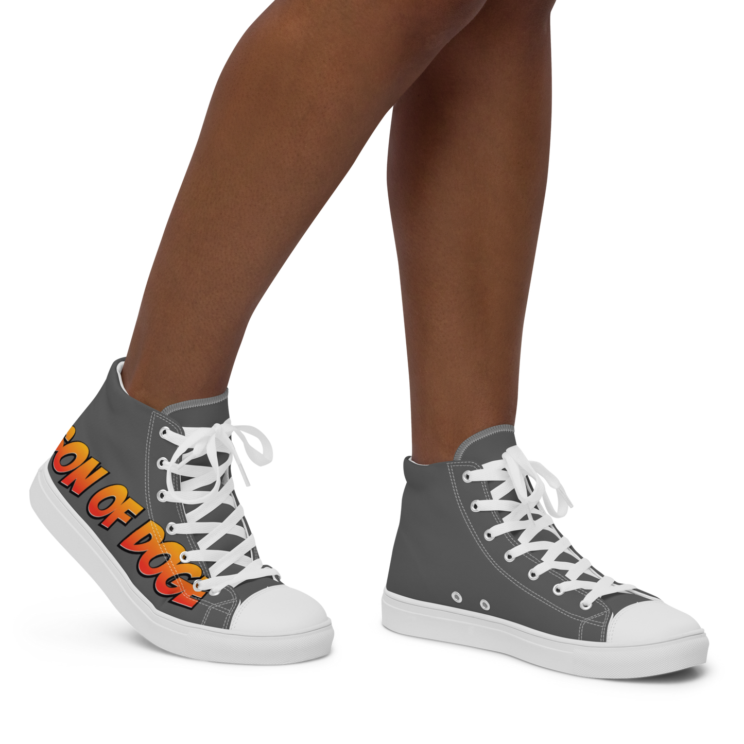 Son Of Doge - Women’s high top canvas shoes (Grey)